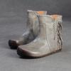 Fashion GKTINOO 2025 Winter New Retro Short Boots Genuine Leather Versatile Tassel Fashion Comfortable Women's Shoes