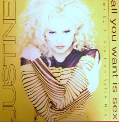 12inch Record JUSTINE - All You Want Is Sex (Remix) DBX032 DBX Records 1996 Italy Dance & Electronica Used