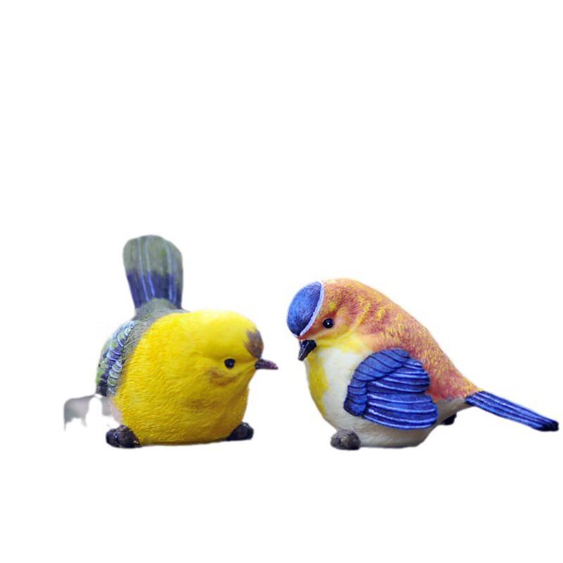 Artificial Bird Figurines Set