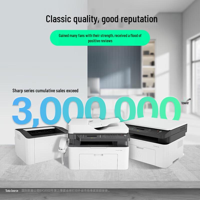 HP 1008w A4 Wireless Black & White Laser Printer CN plug (adapter included)