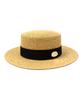 Beige Flat Panama Hat