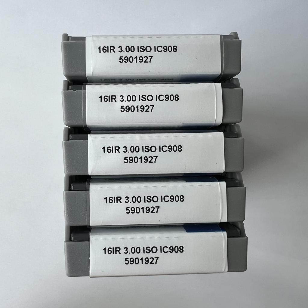 ISCAR / 16IR3.00ISO IC908 / Industrial indexable Carbide Inserts 10 Pcs