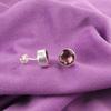 Rhodolite Gemstone Stud Post Birthday Gift Earrings Jewelry 925 Sterling Silver EE-150-9
