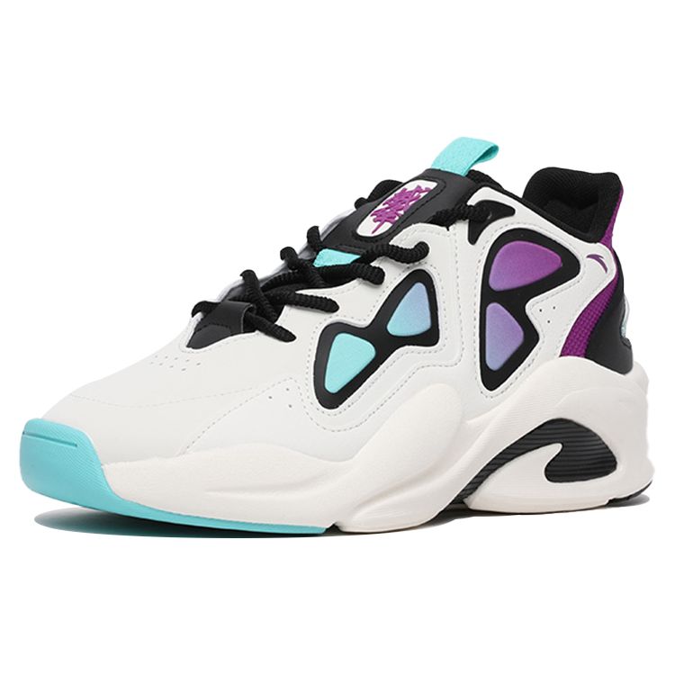 Anta Badass Weifeng Trendy Versatile Casual Non-Slip Mid-Top Sneakers Men Sneakers Blue White Purple 112118088-3