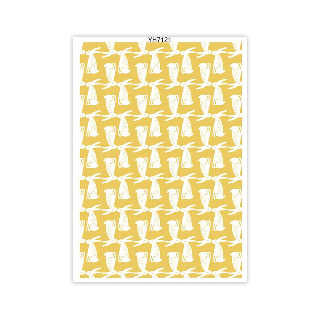 Water Soluble Clay Transfer Sheets Easters Rabbits Colored Eggs Transfer Paper Earrings Making Tool for Jewelry Making