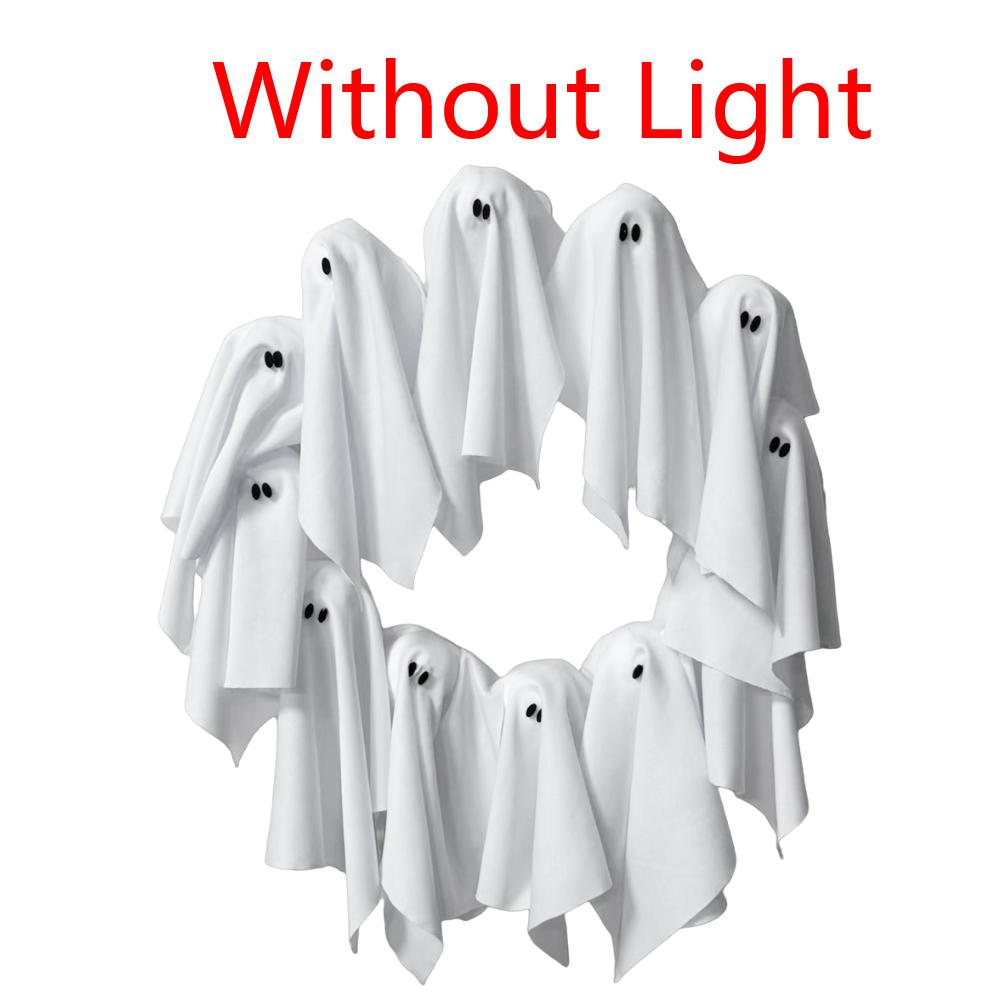Halloween Ghost Wreath Light Halloween Decorations Cute Ghost Halloween Wreath Halloween Door Sign for Door Porch Wall Home