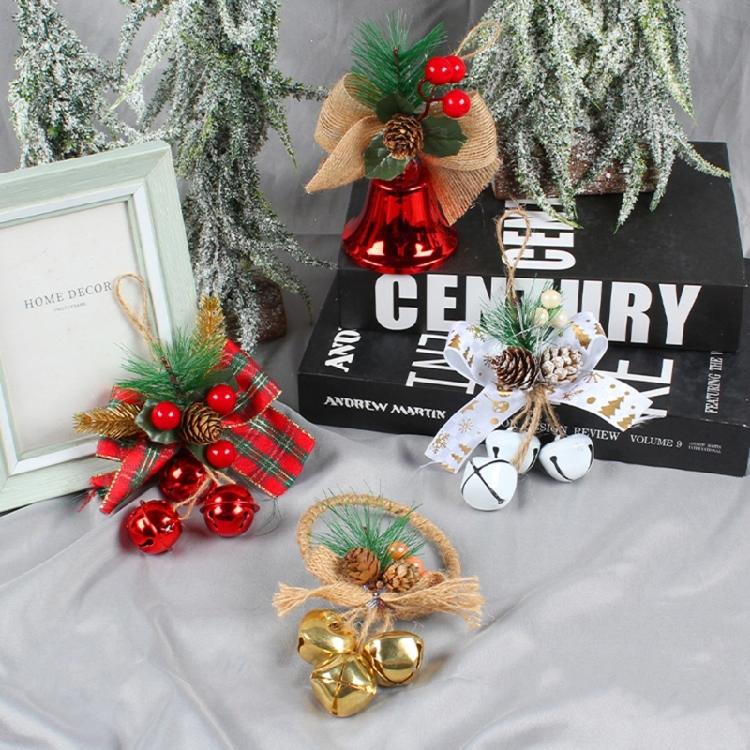 Christmas Bells Bowknot Hanging Ornament for Tree Car Christmas Decorations 2023