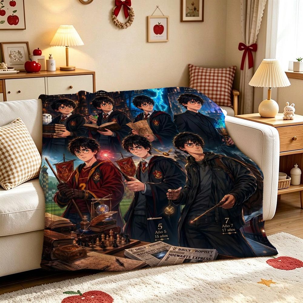 Adventure Beyond Story Printed Flannel Blanket Thick Soft Fleece Blanket For Living Room Sofa Balcony Home Decor Holiday Gift