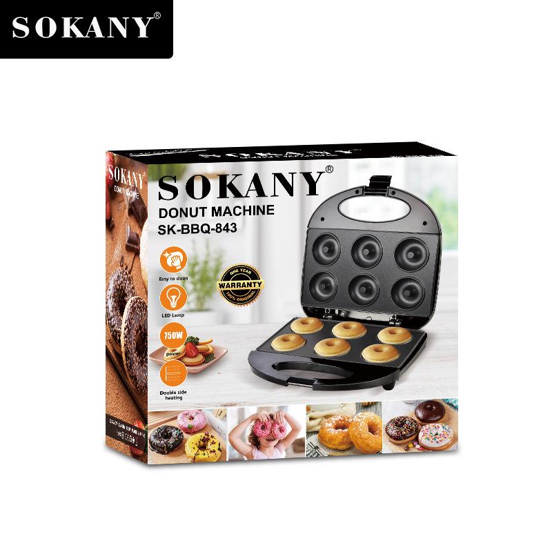 SOKANY843 Automatic Mini Donut Maker for Kids - Electric Baking Pan
