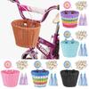 Cesto per Bicicletta per Bambini con Design Intrecciato Vintage e Campanello per le Avventure in Bicicletta dei Bambini