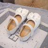 Girls' Black Leather Princess Shoes - Soft, Non-Slip Sole, Versatile for Spring/Autumn