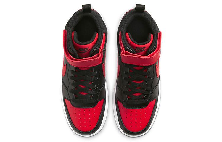 Nike Court Borough Mid 2 Black University Red GS CD7782-003