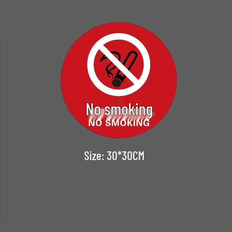 DAXTE No Smoking Frosted Warning Decal 30x30cm