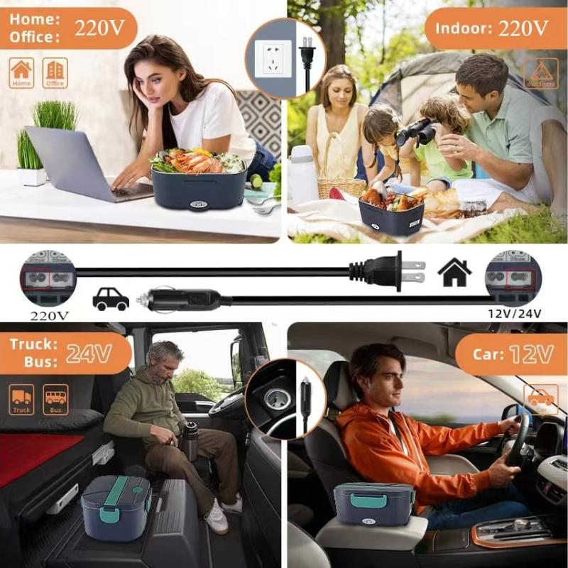 Elektrische Lunchbox für den Heimgebrauch 220V, für die Autonutzung 12V 24V, 304 Edelstahl