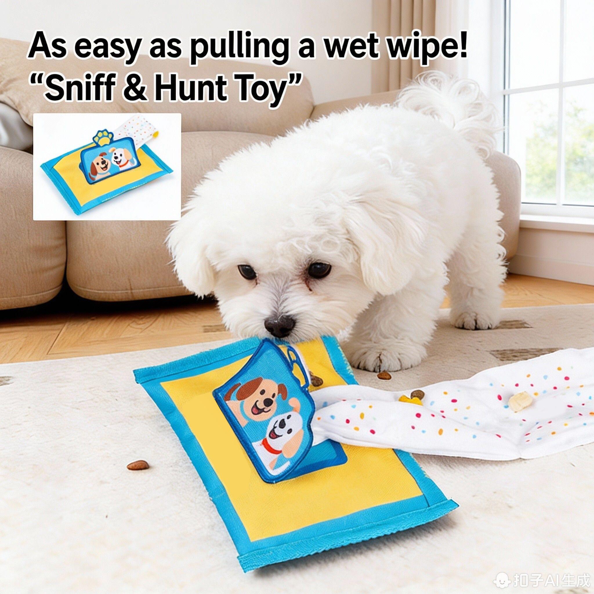

Pet Toys - Dog Toys For Chewing, Biting And Tearing - Synthetic Toilet Paper one size