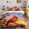 Red Cardinal, Branches, Swirls. Bedding Sets Duvet Cover Sets Duvet Covers Pillowcases(1 * Duvet Cover 2 * Pillowcases Without Duvet Insert)