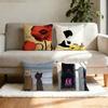 Lamp Band Pillow Case Square DoubleSided Printing Short Plush Sofa Cushion Cover Bedroom Bedside Pillow