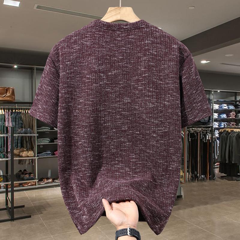 5XL-11XL Plus Size Velvet T-shirt Man Oversize Tops Winter Thick Warm Short Sleeve Tee Fashion Vintage Clothing