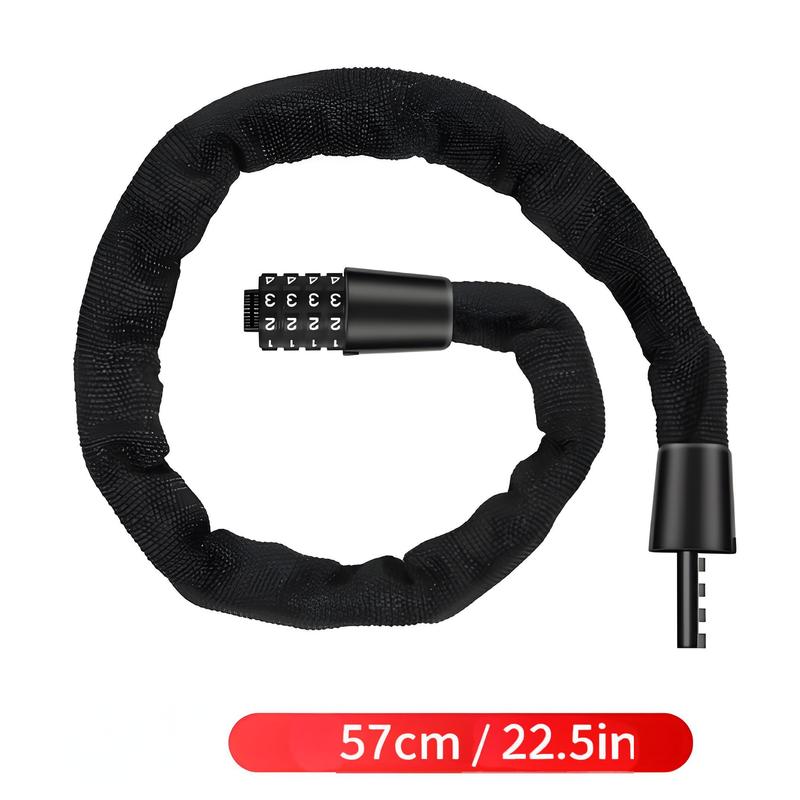 XUNTING Combination Chain Bike Lock, Anti-Theft Bicycle Security Lock, Heavy Duty Steel Chain for MTB & Road Bikes