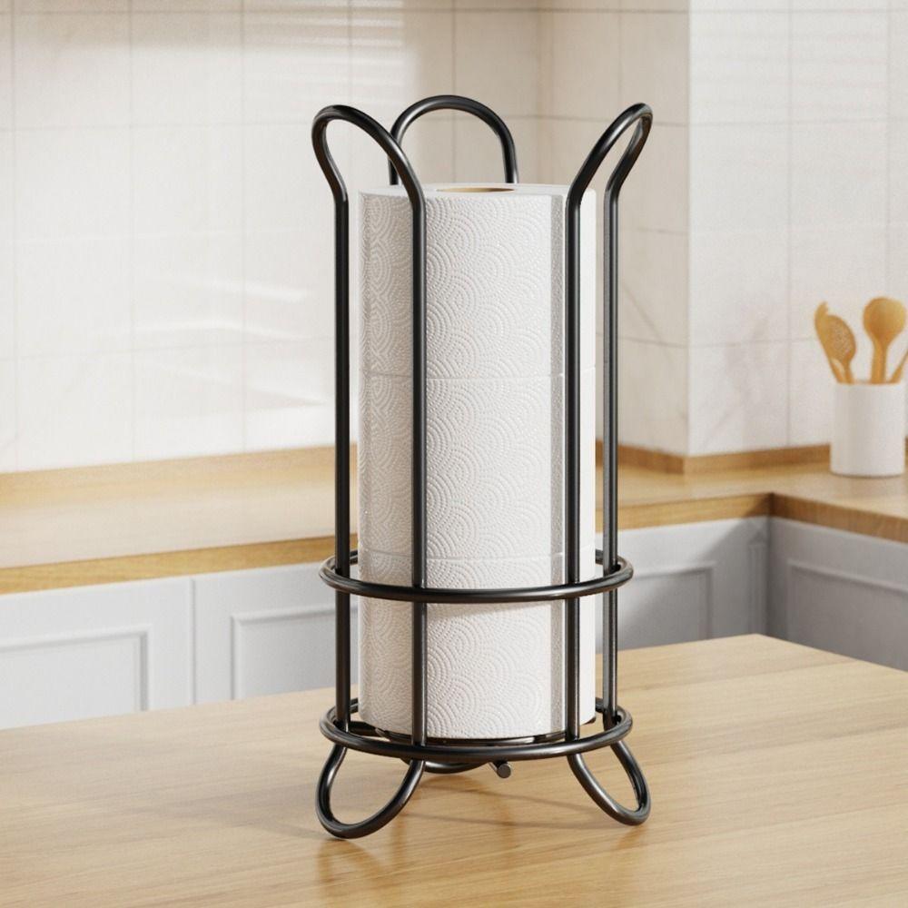 Dekorativer stehender Toilettenpapierhalter Eisen Toilettenpapierhalter Tissue-Aufbewahrungsregal Badezimmer