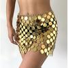 Punk Style Sexy Bead Cutout Skirt Punk Style Sexy Sequin Cut Out Skirt