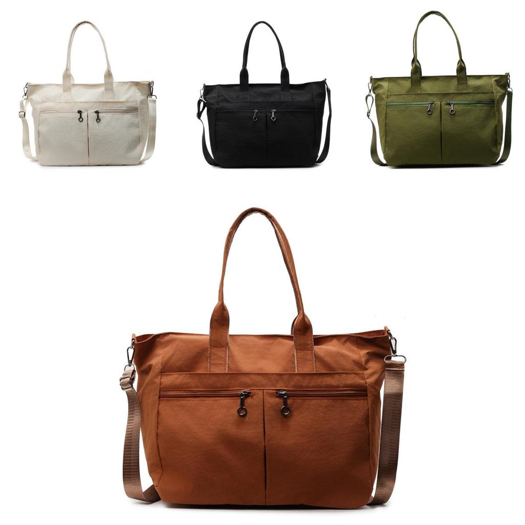 Minimalist Nylon Bag For Women With Zipper Closure And Inner Pocket For Daily Use