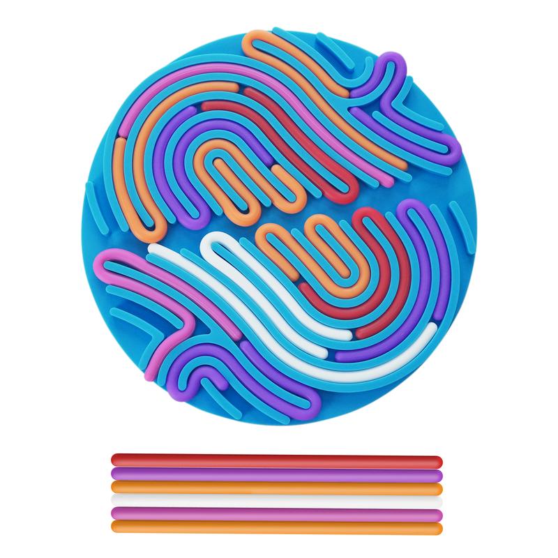 

Silicone Sensory Fidget Toys Sensory Activity Board For Stress Anxiety Calm Down Travel Airplane Essentials Toys Round Green