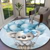 1pc Turtle Printed Chair Rug for Home Office Use, Living Room Kitchen Game Room Round Carpet