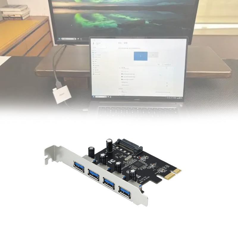 4 Port Pcie To Usb 30 Hub Pci Express Expansion Card Adapter 5 Gbps Speed Top