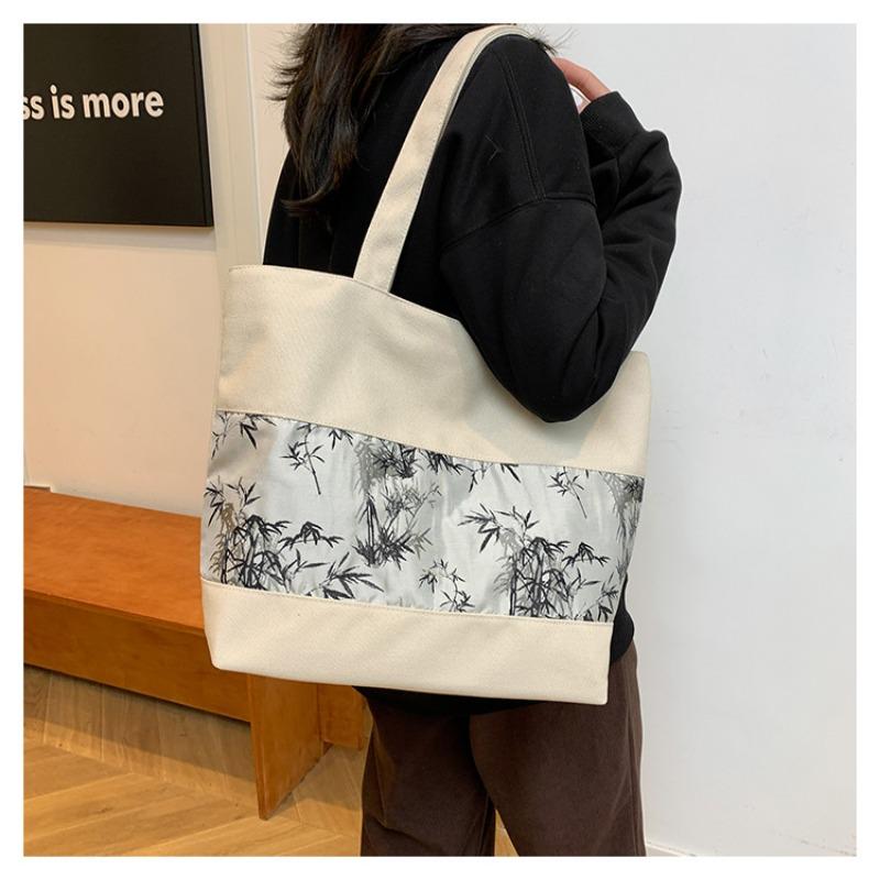 Bag Handheld Girl Spring New Versatile Canvas Bag Large Capacity Tote Bag