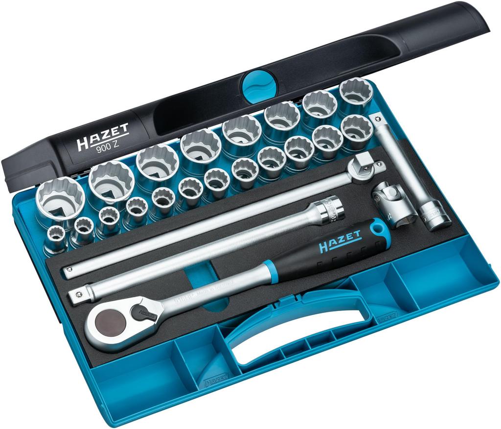 HAZET Socket Wrench Set 25pcs 38 X X 24cm Japanese Import 900Z 7.5 [Regular Product]