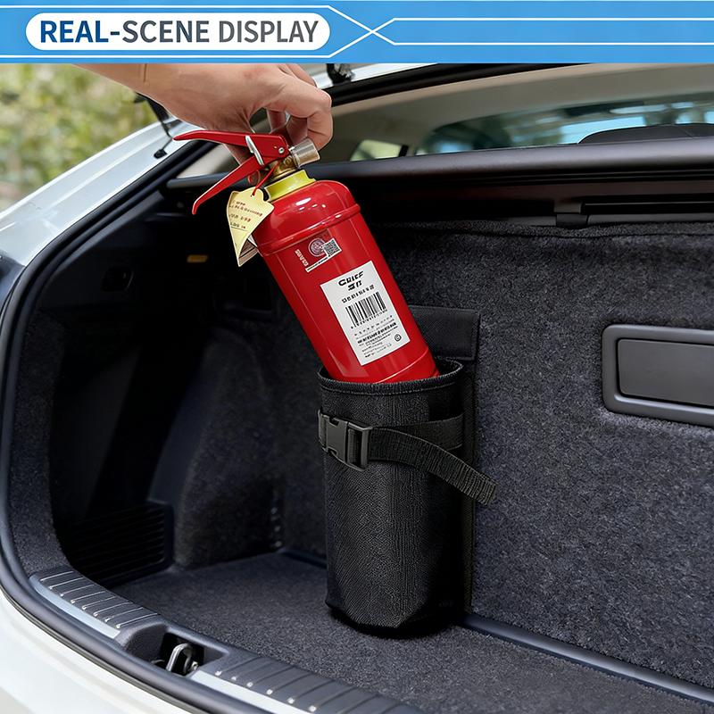 Oxford Fabric Car Fire Extinguisher Organizer - Universal Trunk Storage Bag  Seat Back Holder, For Fire Extinguisher Storage 1PC