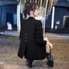 Korean-Style Women's Black Suit Jacket - 2024 Spring/Autumn High-End Casual Streetwear