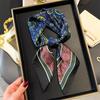 New Luxury Cashew-Printed Silk Scarf Women Elegant And Versatile Satin Headwear Bag Clothing And Accessories 70Cm Square Scarf