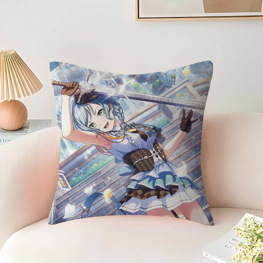 BanG Dream-Hikawa Hina Pillow Anime Pillow Sofa Bed Head Pillow Cover Cushion Cover 45x45 Cm Fashion