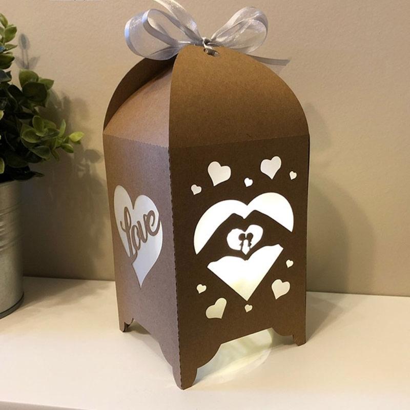 Heart Lantern Metal Cutting Dies DIY Craft Carbon Steel Embossing Template Stencil Scrapbooking for Card Die Cuts Mold