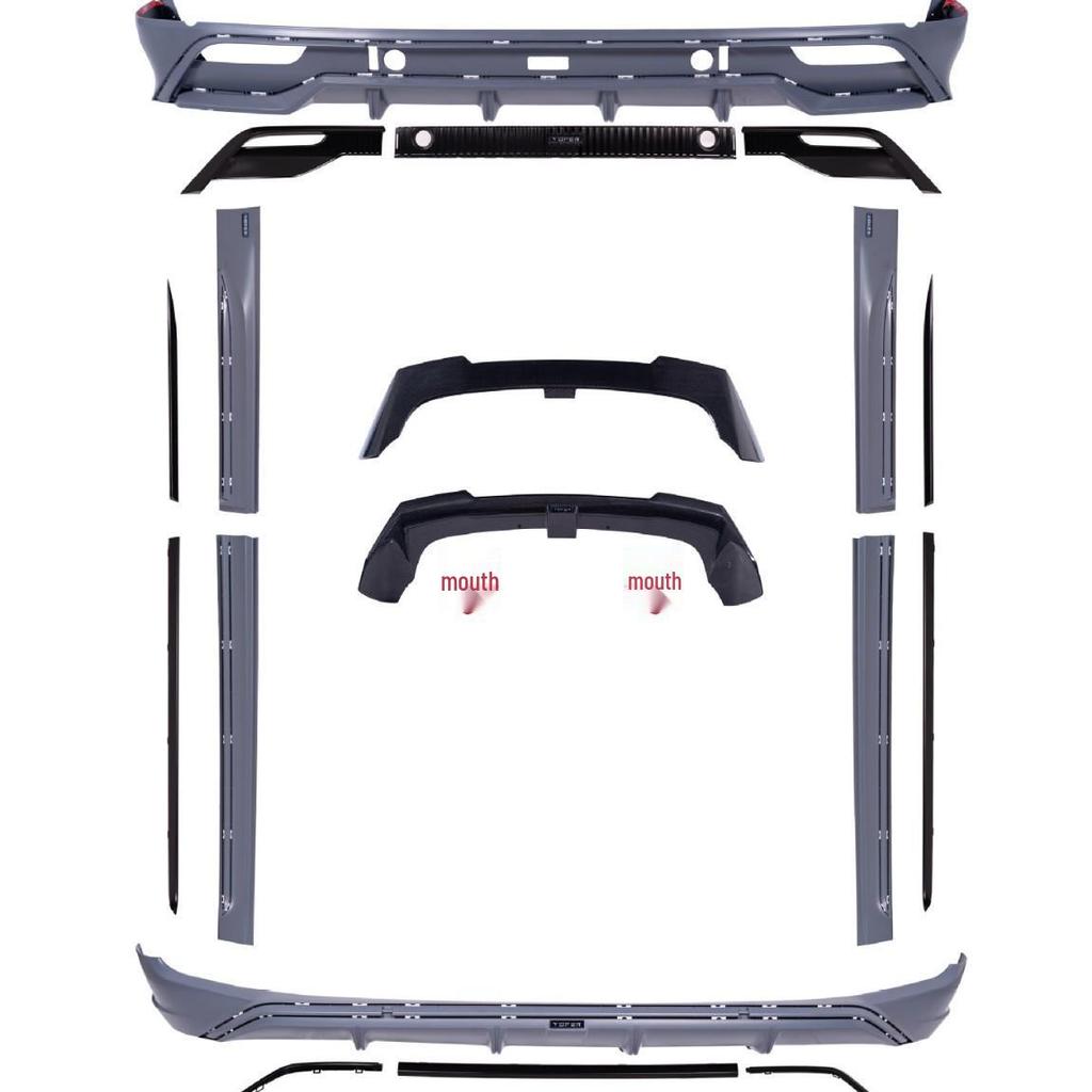 YOFER Body Kit for Li Auto L8: Includes Front Bumper, Side Skirts, Rear Wing, Lip, and Bumper, Corner Protectors, and Front Splitter.
