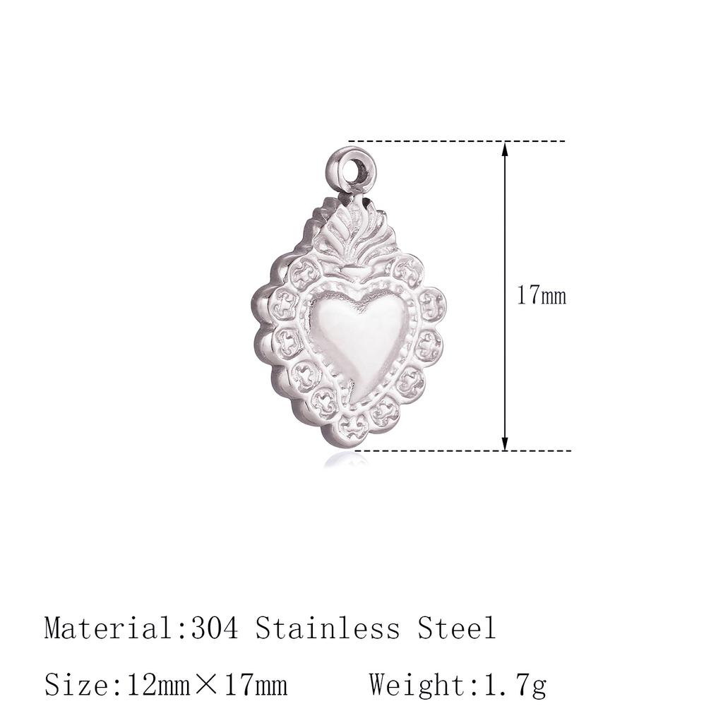 3Pcs Bee/Violin/Coconut Palm/Hearts Charms Stainless Steel Necklaces Bracelet Pendants Handmade Craft DIY Jewelry Making Finding