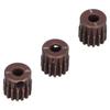 3Pcs 48DP 15T Steel Pinion Gear Set for 110 RC Car 3.175mm Shaft BrushlessBrushed Motor