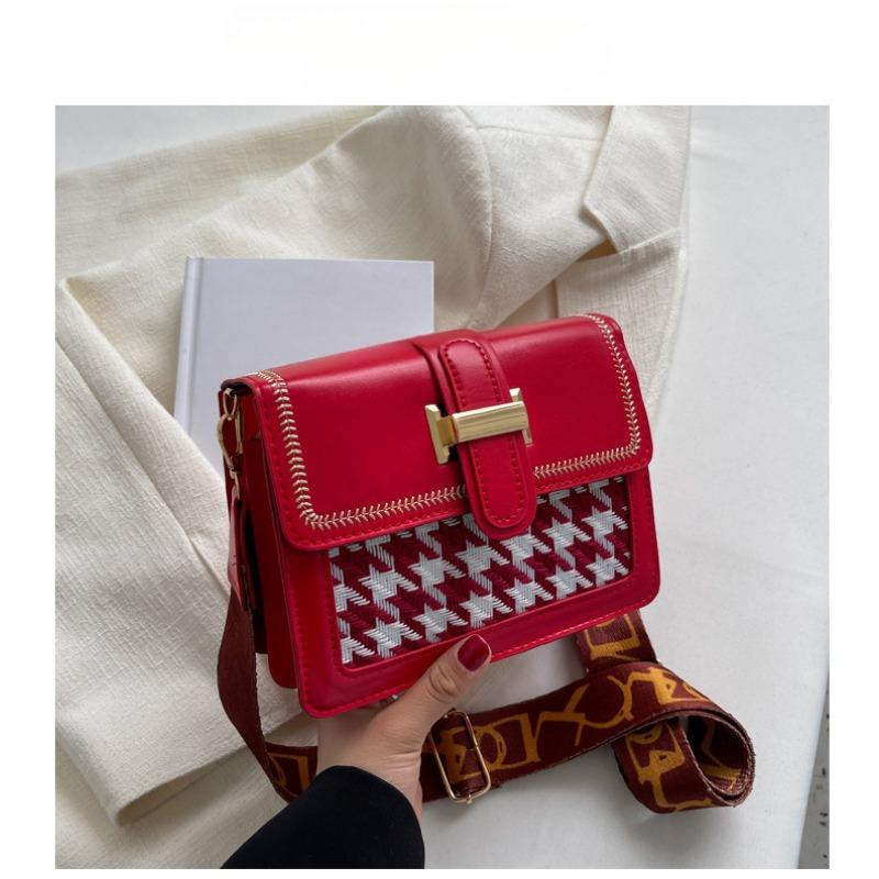 Fashion New Style Women's Bag Retro Trend Geometric Square Bag Contrast Color Shoulder Bag Banquet Messenger Bag