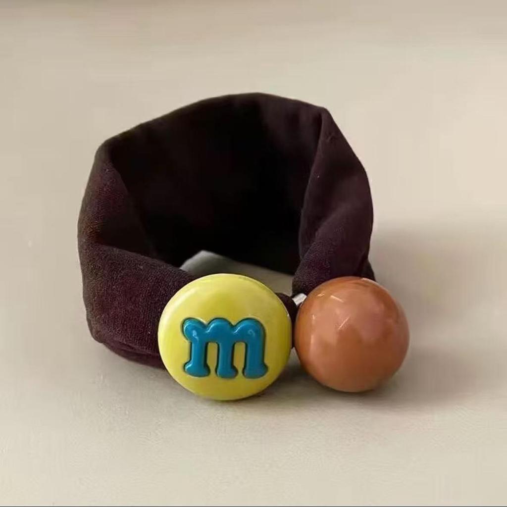 Korean-Style Seamless Elastic Hair Ties for Women - M-Shaped, Candy Colors, No-Damage, Perfect for Ponytails