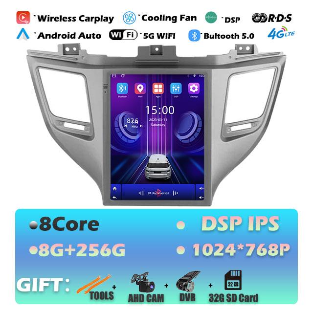 9.7'' For Hyundai Tucson 3 2015-2018 Carplay Android 14 Car Radio Multimedia Video Player Navigaion Head Unit Stereo Audio