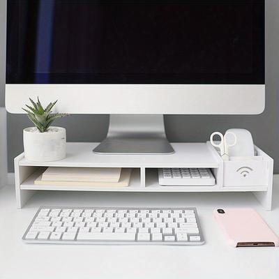49 x 21 x 10 cm, 1 Stück, 7 mm dick. Einfach zu montierender, erhöhter Computerständer im Schubladenstil, bequeme Betrachtungshöhe, multifunktionales Computerregal zur Aufbewahrung von Gegenständen.