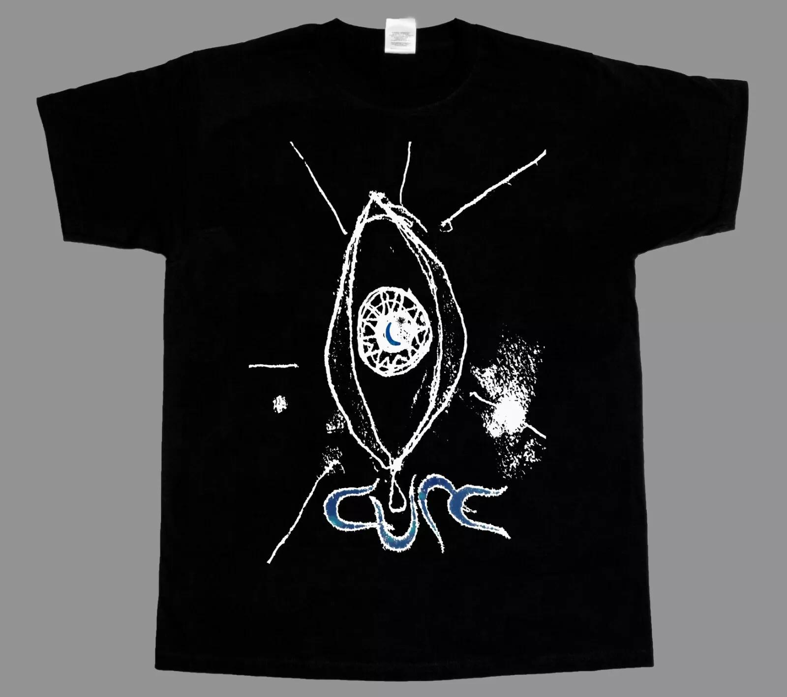 

100% хлопок ТОПЫ УНИСЕКС ФУТБОЛКИ группа THE CURE панк готика НОВАЯ ЧЕРНАЯ ФУТБОЛКА 4XL чёрный