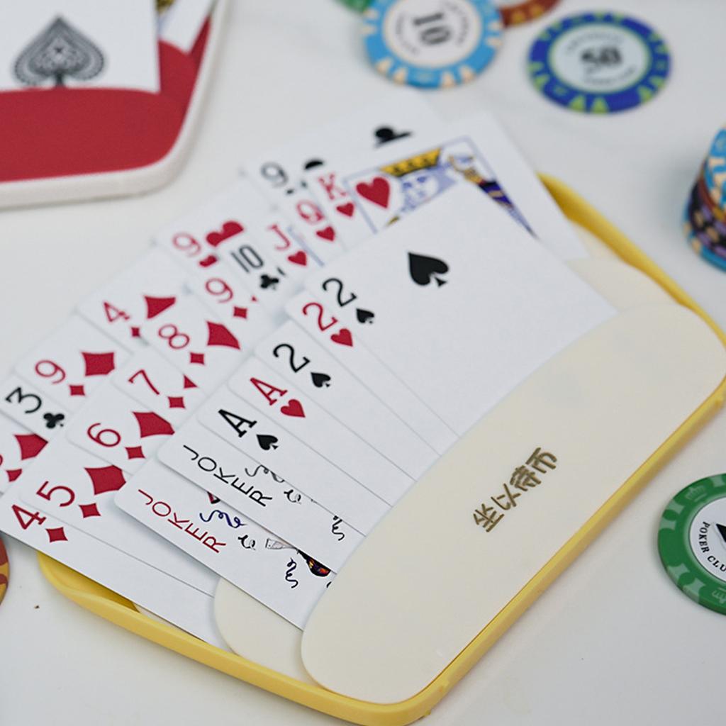 Playing Card Holder Helper Portable Plastic Board Game Poker Rack Card Game Holder Stand Clip for Poker Parties