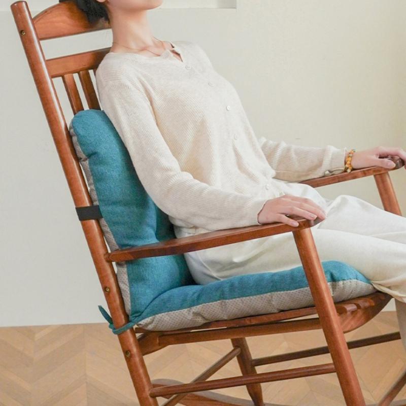 Cotton Linen Thick Cushion Sitting for A Long Time In The Office Protecting The Waist and Backrest Folding Lounge Chair Cushions Anti Slip Seat Mat