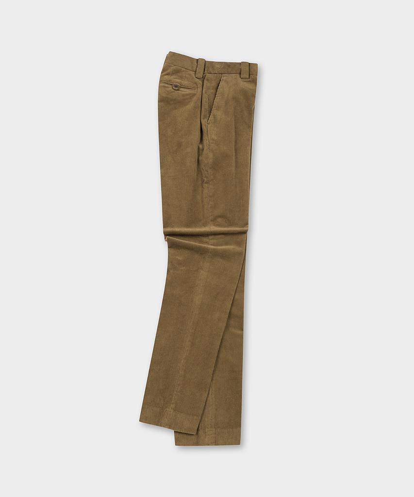 BROOKS BROTHERS Slim Fit 8W Corduroy Pants (Brown) (Bbpcmm47554Ew)