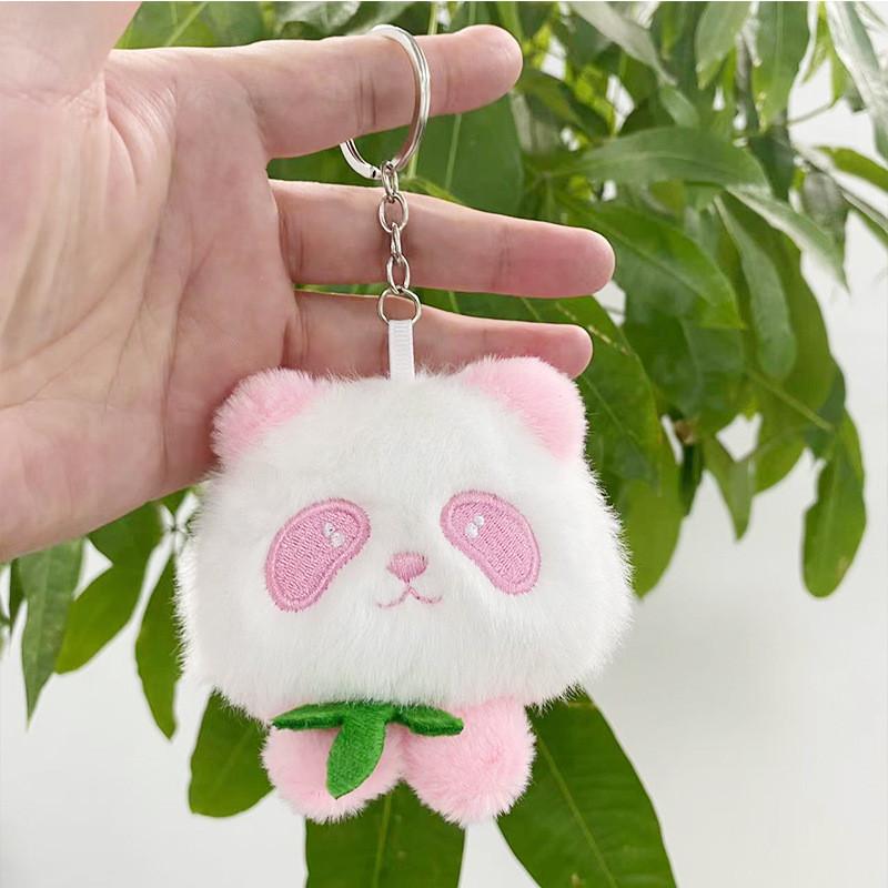 Plush Cartoon Cute Panda Doll Keychain Soft Stuffed Toy Perfect For Gift Kids