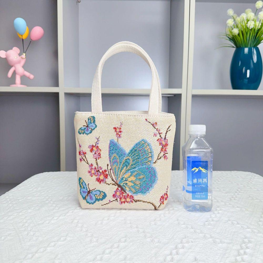 Popular Canvas Bag, Mobile Phone Change Bag, Cartoon Bag, Double-sided Jacquard Hand Bag, Cute Small Bag with Embroidery Pattern.