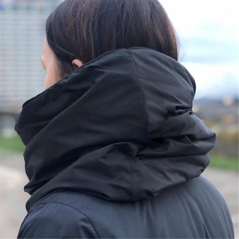 Adult Cotton Headscarf for Outdoor Winter Warm Quilted Hat Hooded Shawl Hat Windproof Puffer Hat Unisex Casual Headwear